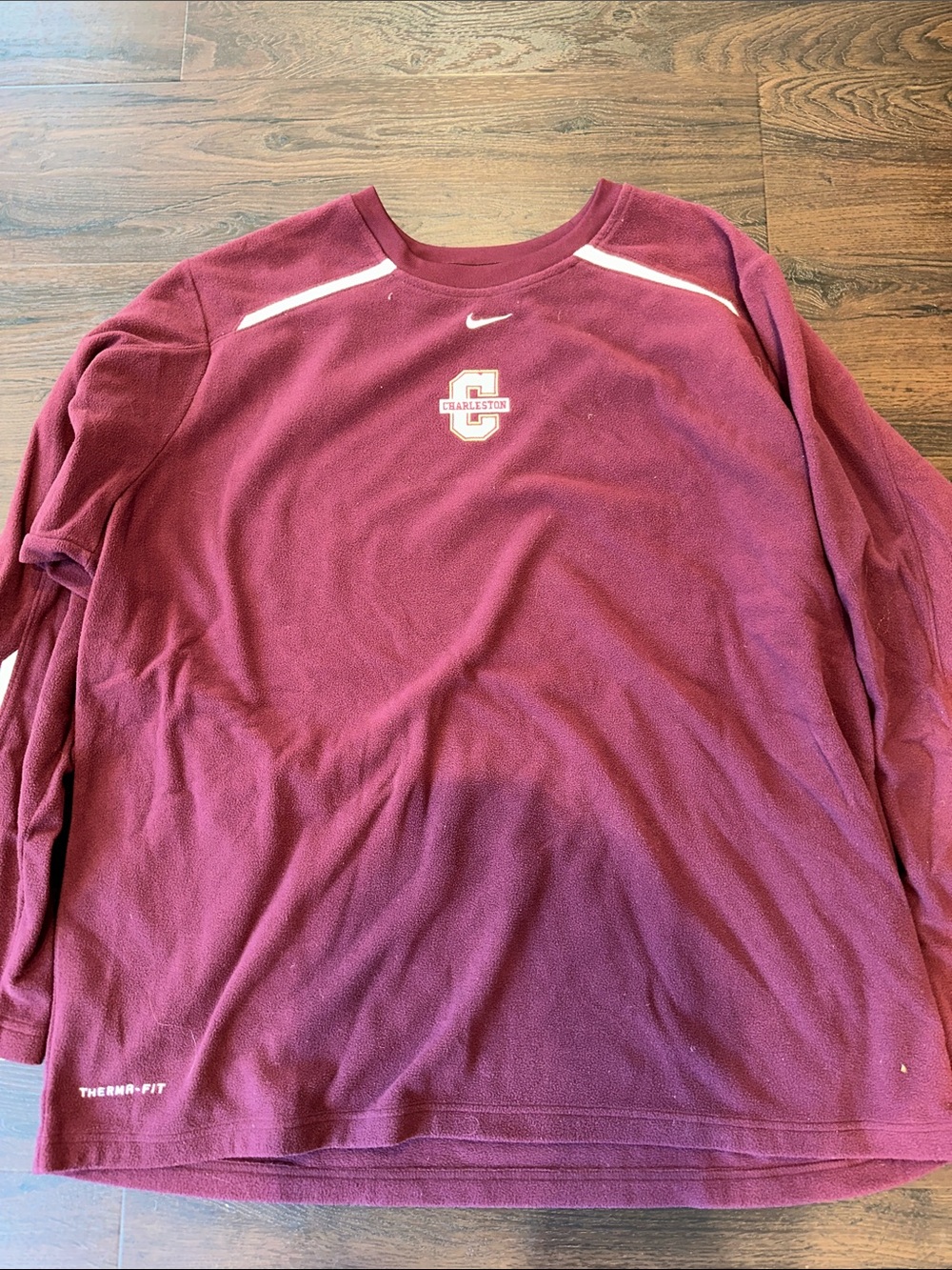 Nike Maroon XL Therma-Fit Long Sleeve Performance College of Charleston CofC